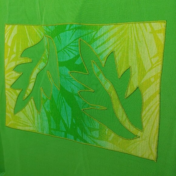 Helena Designer Sportswear Women's M Wearable Art Shirt Green Leaves Nature Boho - Picture 3 of 10